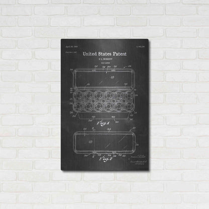 Luxe Metal Art 'Egg Carton Blueprint Patent Chalkboard' Metal Wall Art,24x36