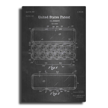 Luxe Metal Art 'Egg Carton Blueprint Patent Chalkboard' Metal Wall Art