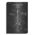 Luxe Metal Art 'Violin Blueprint Patent Chalkboard' Metal Wall Art