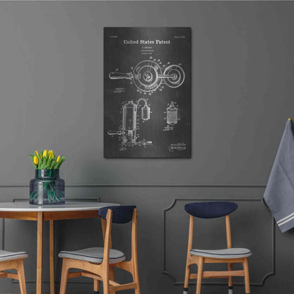 Luxe Metal Art 'Coffee Percolator Blueprint Patent Chalkboard' Metal Wall Art,24x36
