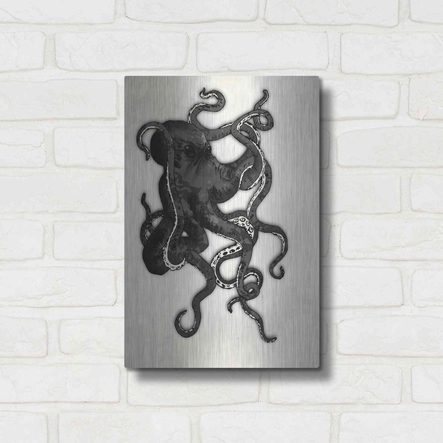 Luxe Metal Art 'Octopus' by Nicklas Gustafsson, Metal Wall Art,12x16