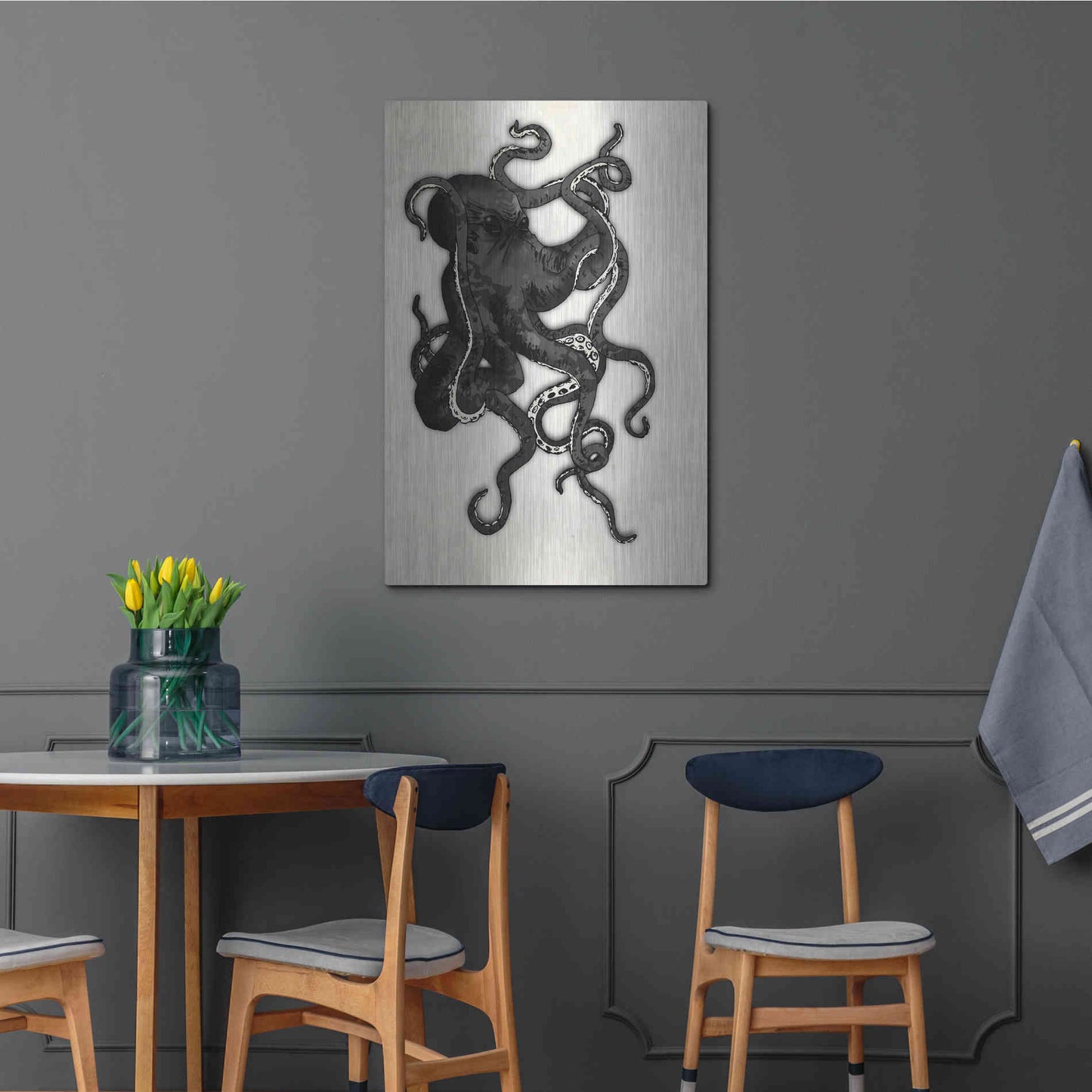 Luxe Metal Art 'Octopus' by Nicklas Gustafsson, Metal Wall Art,24x36