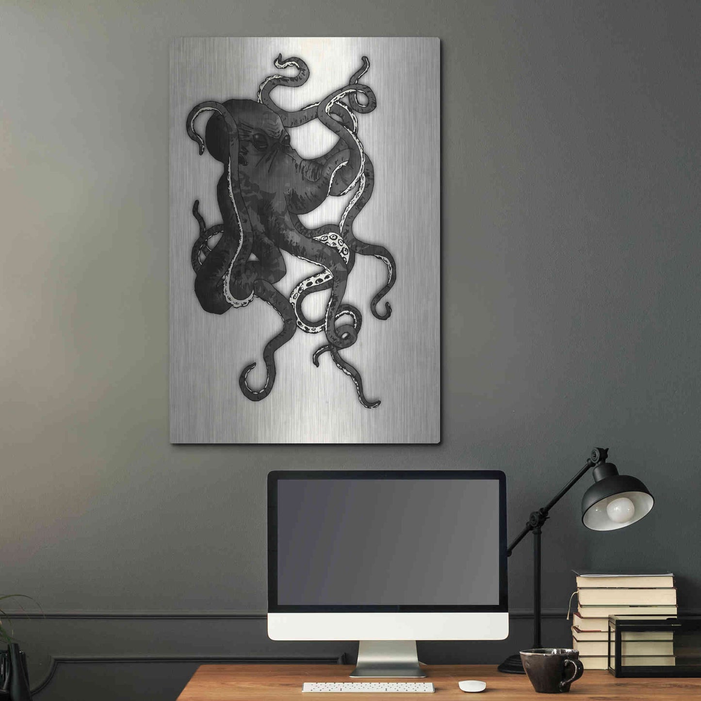 Luxe Metal Art 'Octopus' by Nicklas Gustafsson, Metal Wall Art,24x36