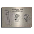 Luxe Metal Art 'Lighthouse Reading Lamp Blueprint Patent Parchment' Metal Wall Art