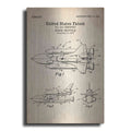 Luxe Metal Art 'Space Shuttle Blueprint Patent Parchment' Metal Wall Art