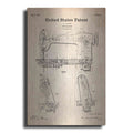 Luxe Metal Art 'Sewing Machine Blueprint Patent Parchment' Metal Wall Art
