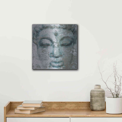 Luxe Metal Art 'Buddha, Inner Peace 3' by Irena Orlov, Metal Wall Art,12x12