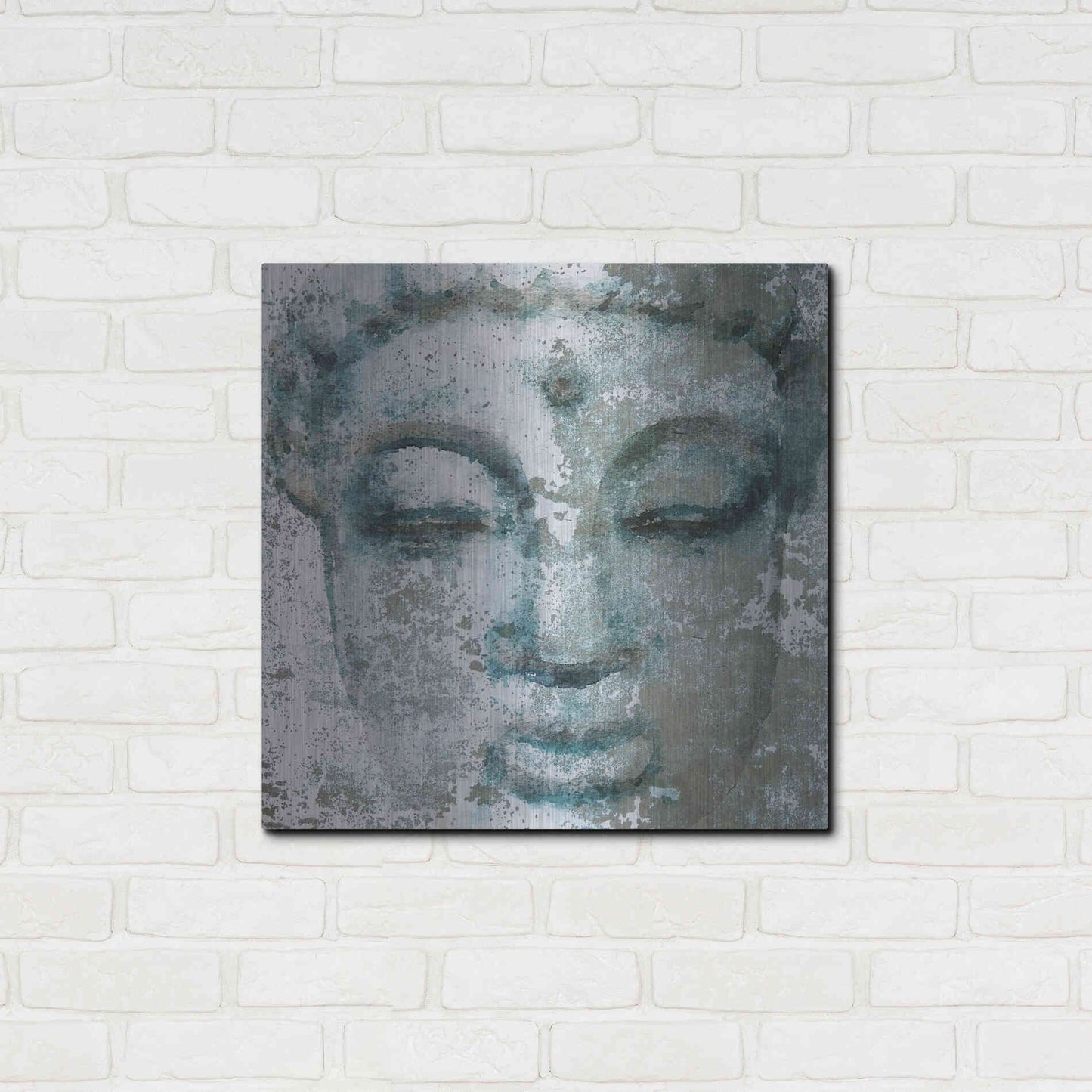 Luxe Metal Art 'Buddha, Inner Peace 3' by Irena Orlov, Metal Wall Art,24x24