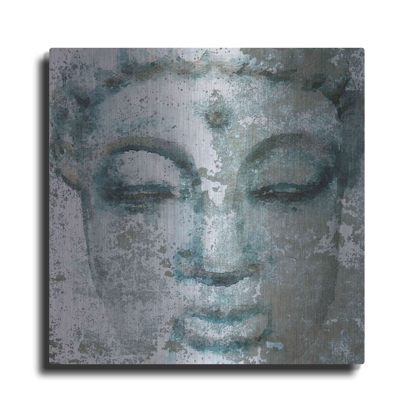 Luxe Metal Art 'Buddha, Inner Peace 3' by Irena Orlov, Metal Wall Art