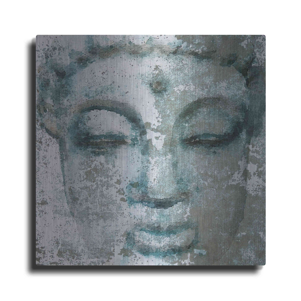 Luxe Metal Art 'Buddha, Inner Peace 3' by Irena Orlov, Metal Wall Art
