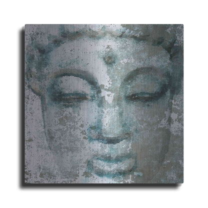 Luxe Metal Art 'Buddha, Inner Peace 3' by Irena Orlov, Metal Wall Art