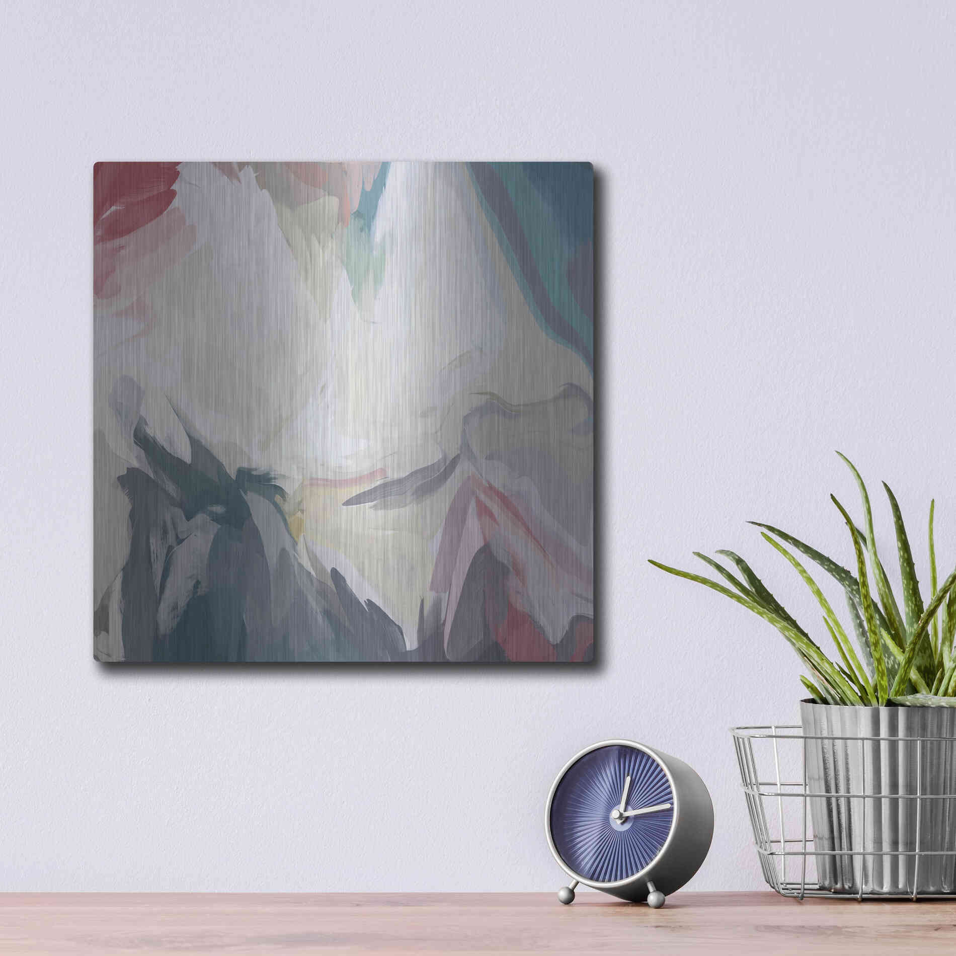 Luxe Metal Art 'From Day to Day 5' by Irena Orlov, Metal Wall Art,12x12