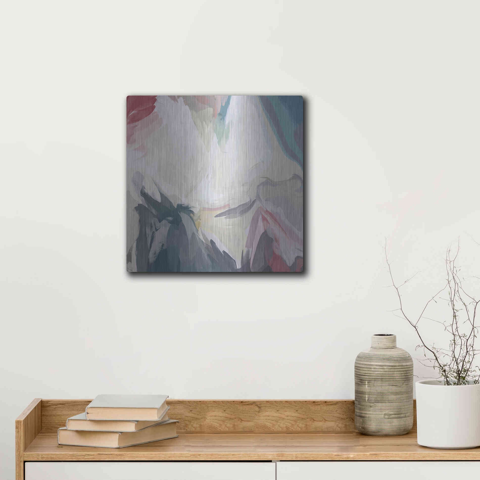 Luxe Metal Art 'From Day to Day 5' by Irena Orlov, Metal Wall Art,12x12