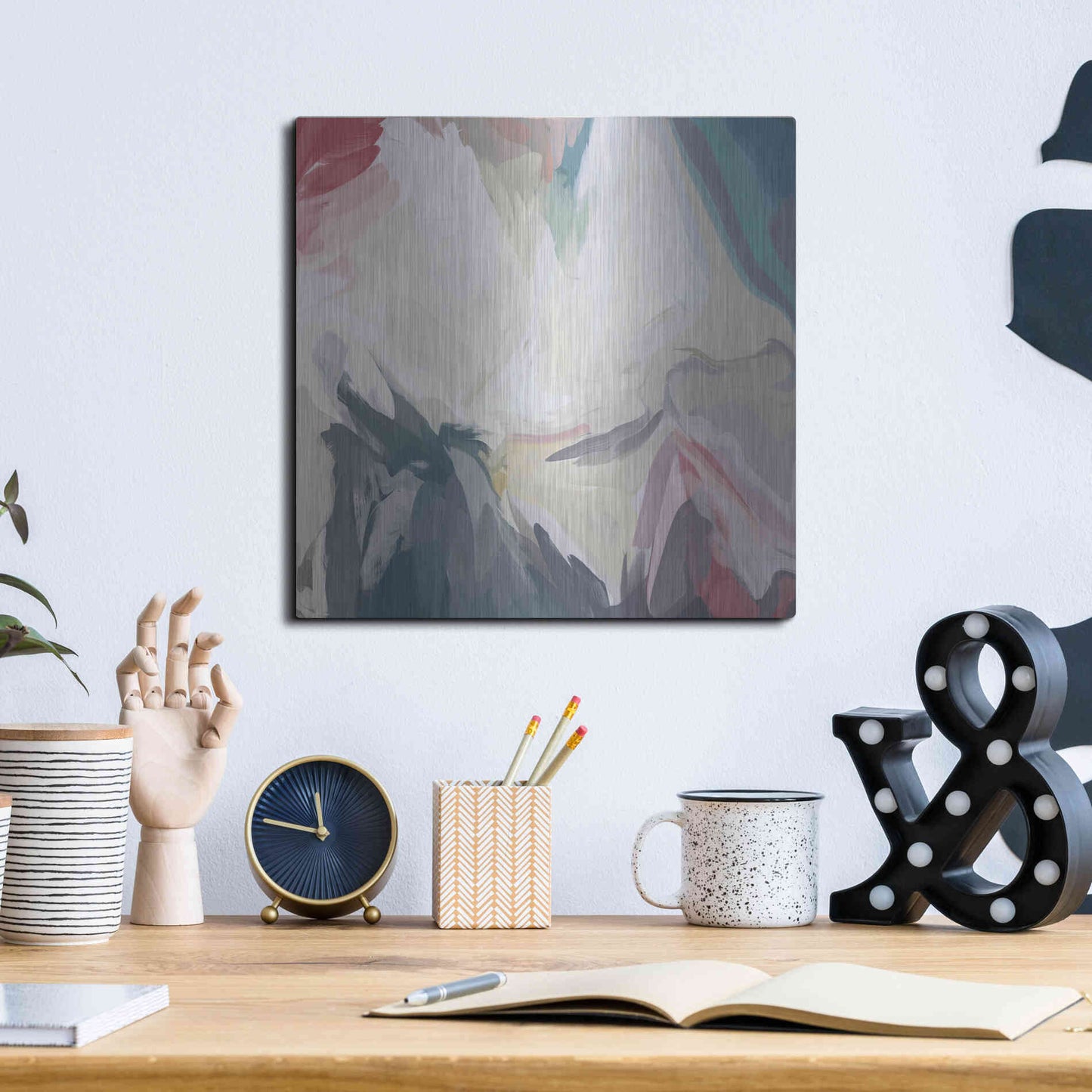 Luxe Metal Art 'From Day to Day 5' by Irena Orlov, Metal Wall Art,12x12