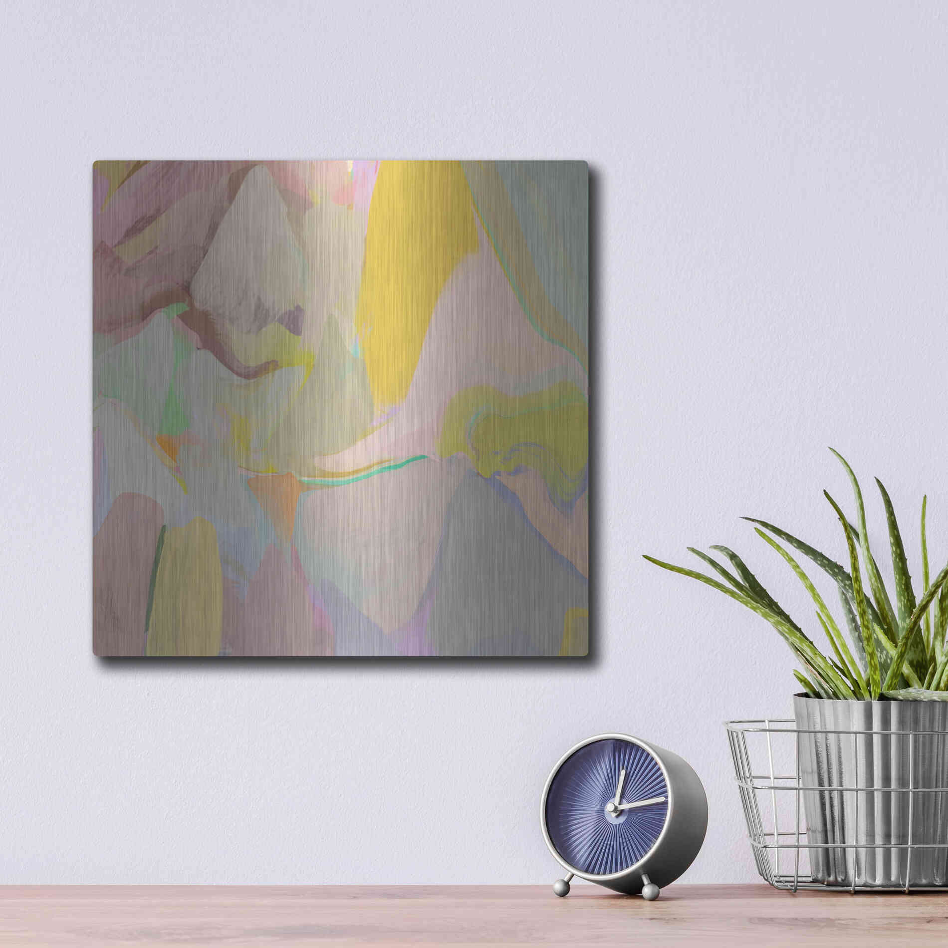 Luxe Metal Art 'Sunny City' by Irena Orlov, Metal Wall Art,12x12