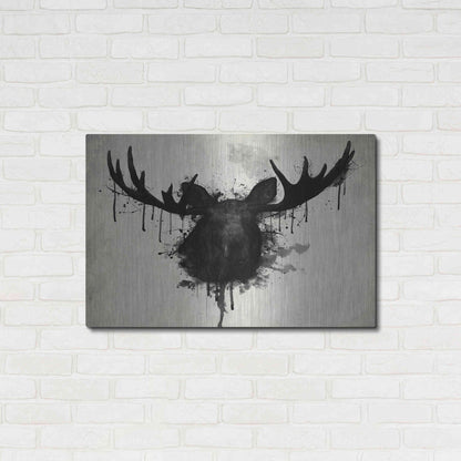 Luxe Metal Art 'Moose' by Nicklas Gustafsson, Metal Wall Art,36x24