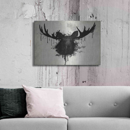 Luxe Metal Art 'Moose' by Nicklas Gustafsson, Metal Wall Art,36x24