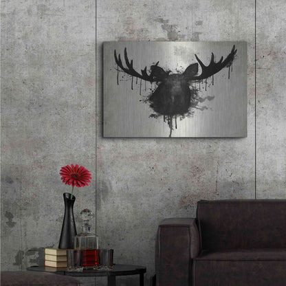 Luxe Metal Art 'Moose' by Nicklas Gustafsson, Metal Wall Art,36x24