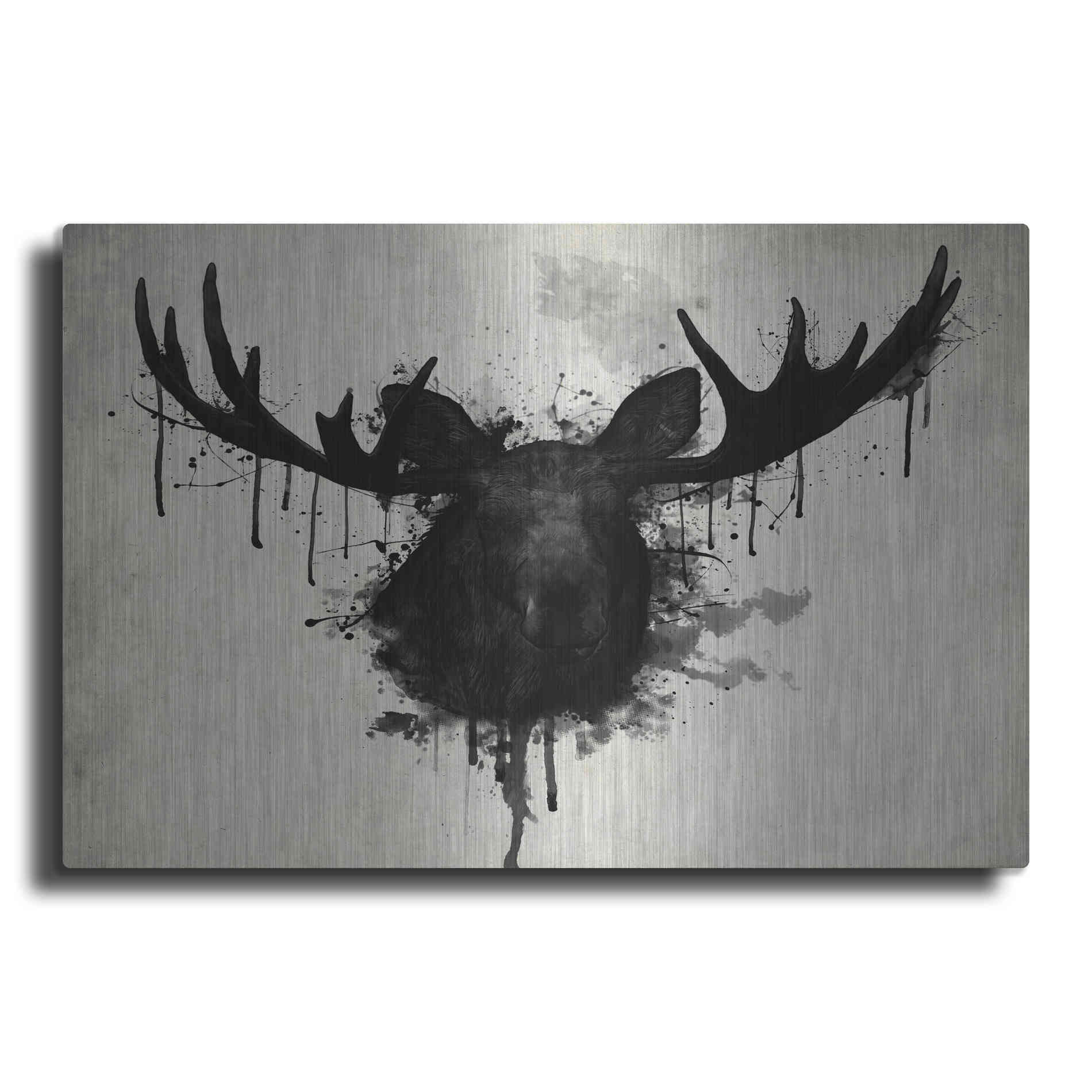 Luxe Metal Art 'Moose' by Nicklas Gustafsson, Metal Wall Art