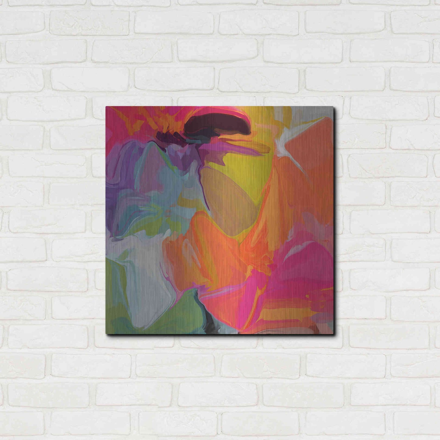 Luxe Metal Art 'Color Vibrations 2' by Irena Orlov, Metal Wall Art,24x24