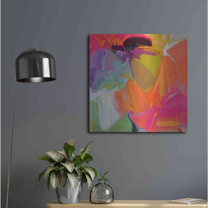 Luxe Metal Art 'Color Vibrations 2' by Irena Orlov, Metal Wall Art,24x24