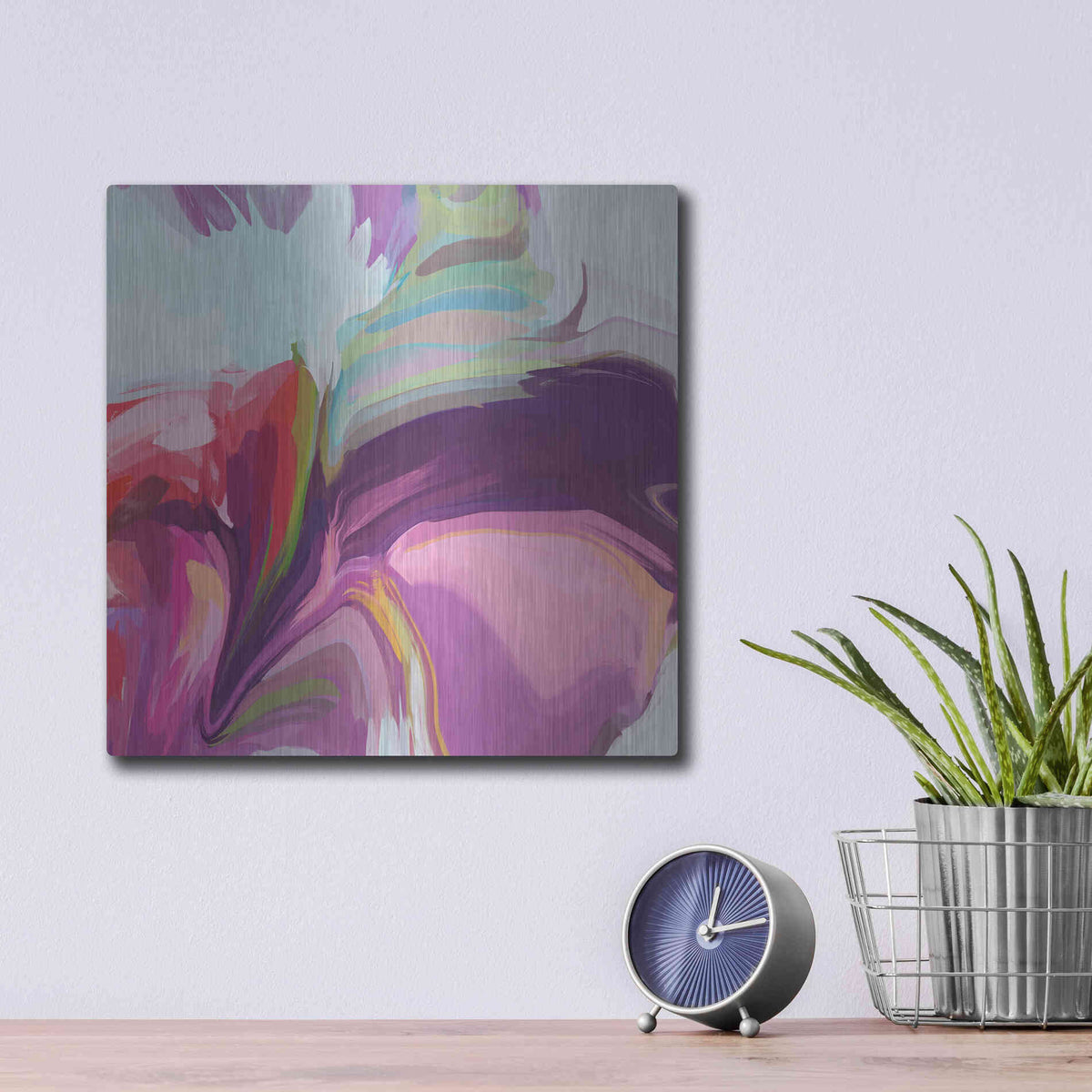 Luxe Metal Art 'Desert Mirage 23' by Irena Orlov, Metal Wall Art,12x12