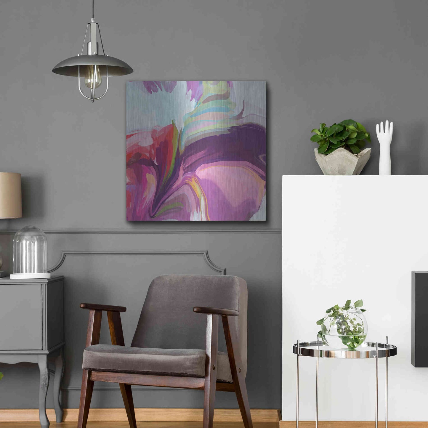 Luxe Metal Art 'Desert Mirage 23' by Irena Orlov, Metal Wall Art,24x24