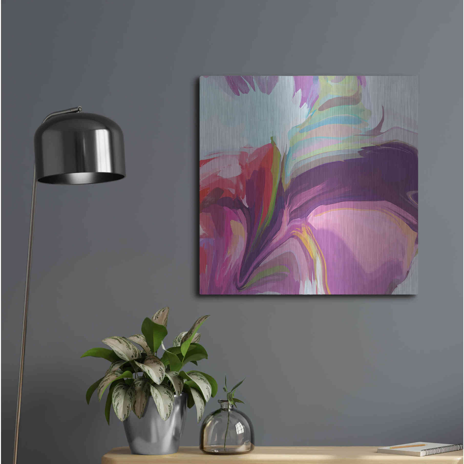 Luxe Metal Art 'Desert Mirage 23' by Irena Orlov, Metal Wall Art,24x24