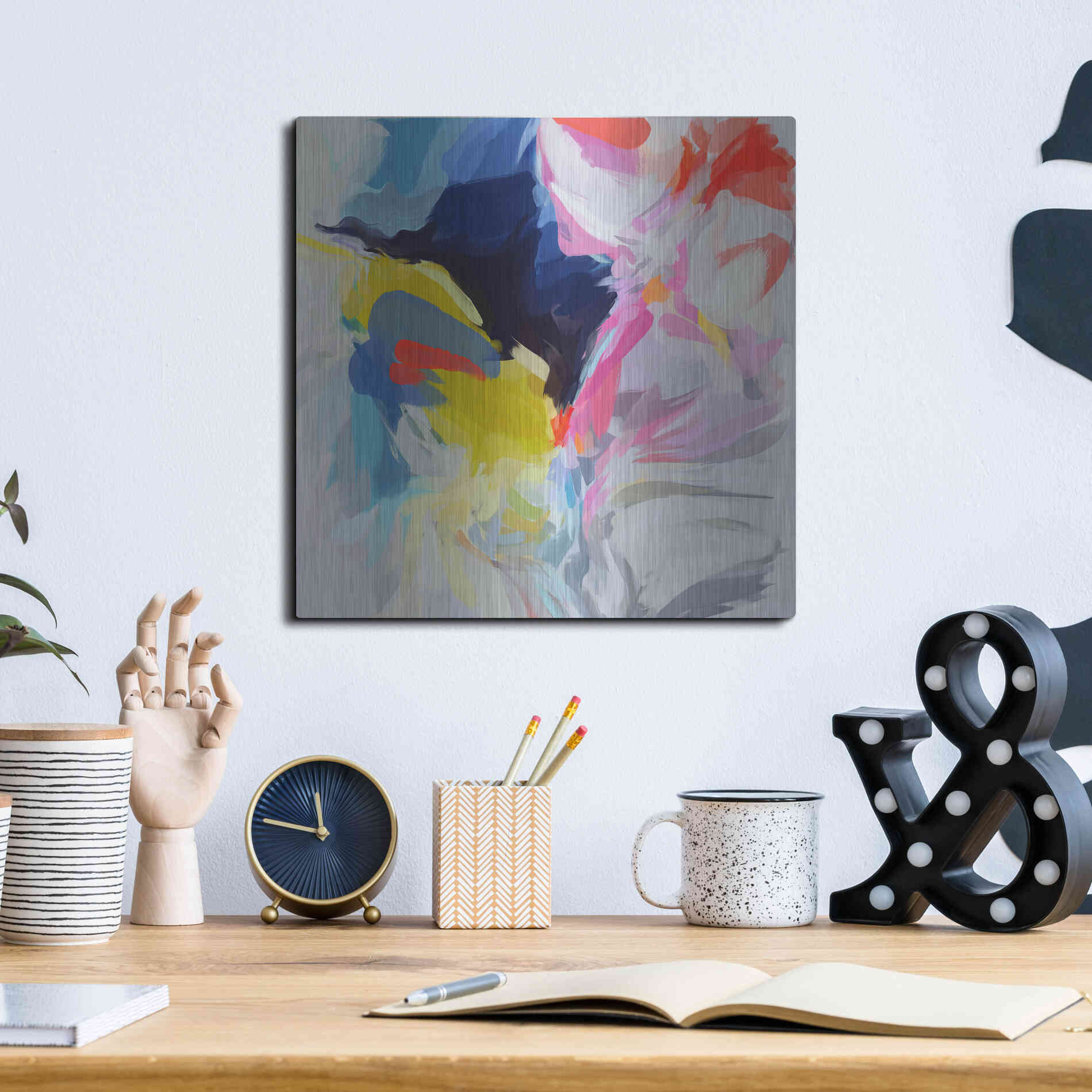 Luxe Metal Art 'Divine Potential 3' by Irena Orlov, Metal Wall Art,12x12