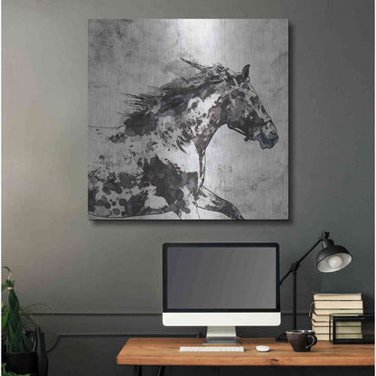 Luxe Metal Art 'Bay Horse 4' by Irena Orlov, Metal Wall Art,36x36