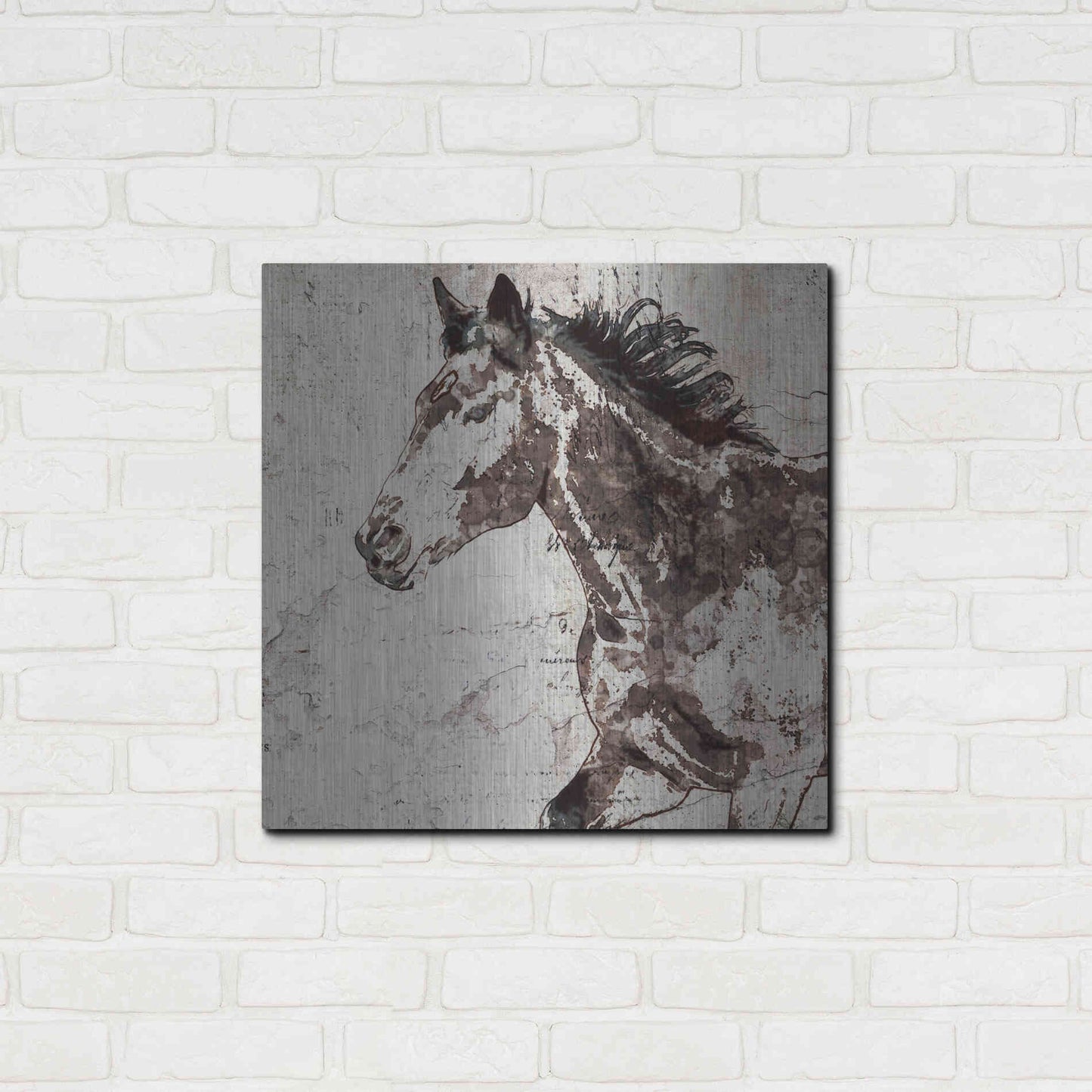 Luxe Metal Art 'Galloping Horse 2' by Irena Orlov, Metal Wall Art,24x24