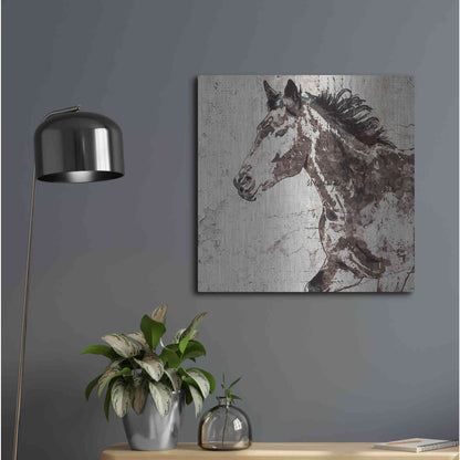 Luxe Metal Art 'Galloping Horse 2' by Irena Orlov, Metal Wall Art,24x24