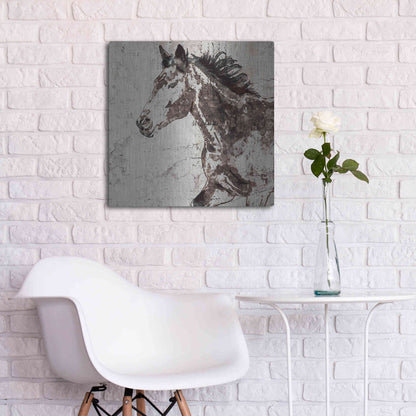 Luxe Metal Art 'Galloping Horse 2' by Irena Orlov, Metal Wall Art,24x24