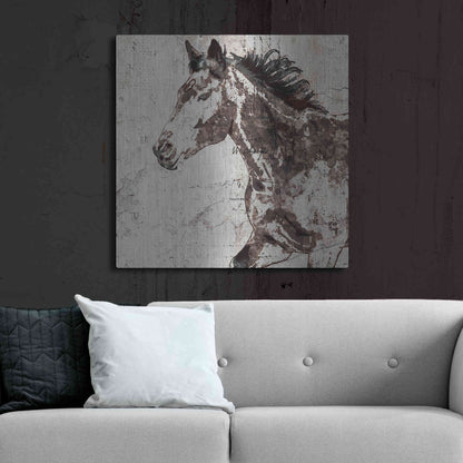 Luxe Metal Art 'Galloping Horse 2' by Irena Orlov, Metal Wall Art,36x36