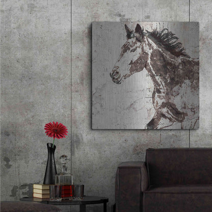 Luxe Metal Art 'Galloping Horse 2' by Irena Orlov, Metal Wall Art,36x36