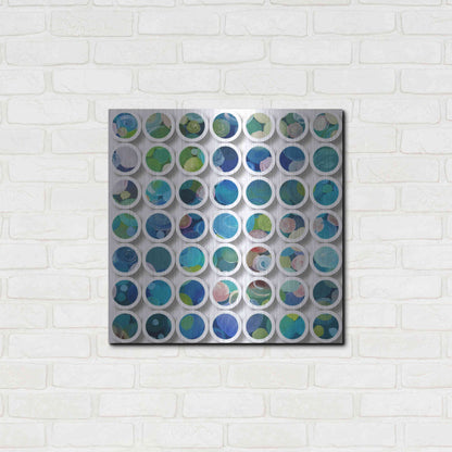 Luxe Metal Art 'Industrial Mixed Media Circles' by Irena Orlov, Metal Wall Art,24x24
