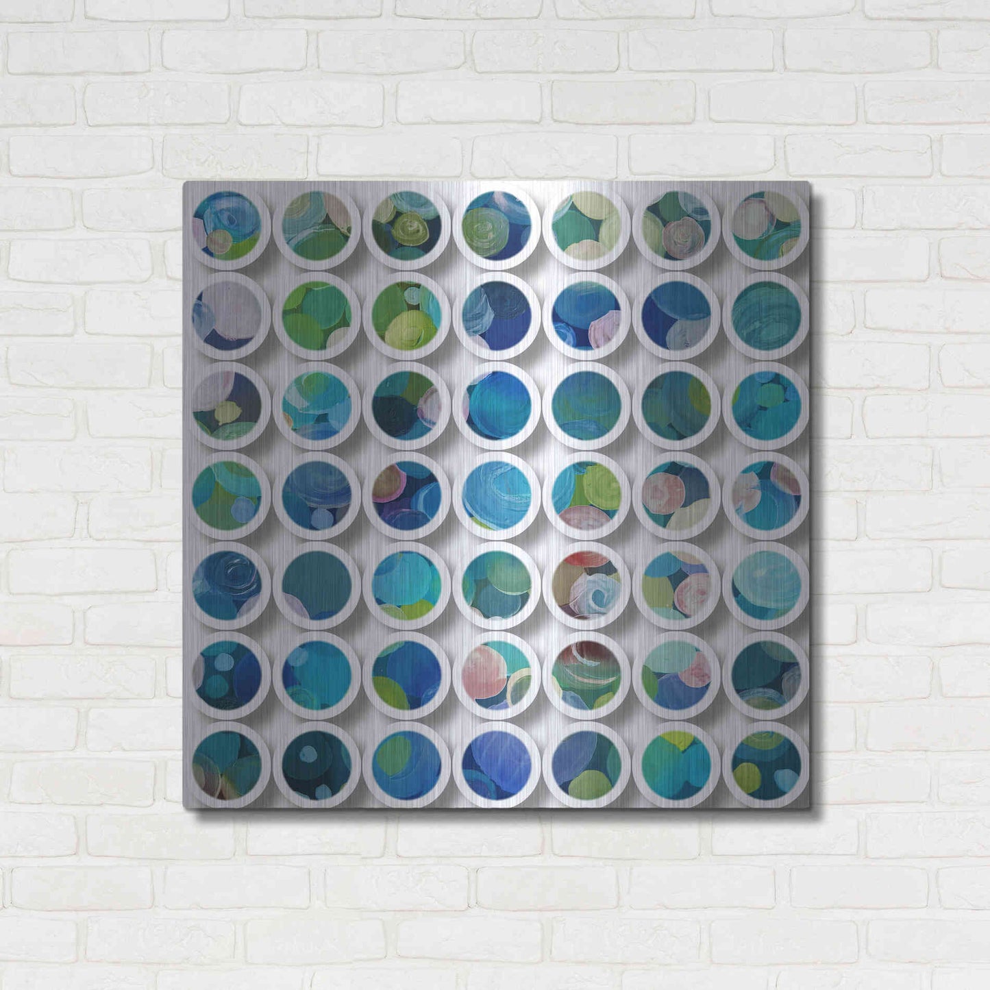 Luxe Metal Art 'Industrial Mixed Media Circles' by Irena Orlov, Metal Wall Art,36x36