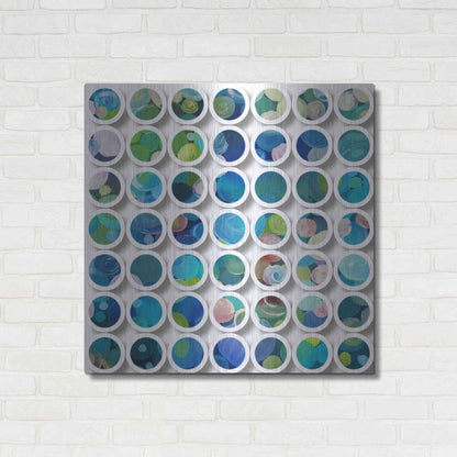 Luxe Metal Art 'Industrial Mixed Media Circles' by Irena Orlov, Metal Wall Art,36x36