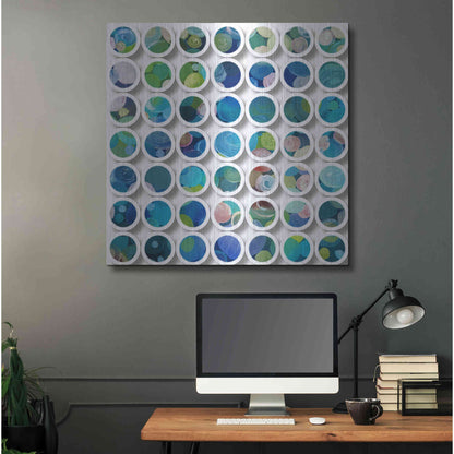 Luxe Metal Art 'Industrial Mixed Media Circles' by Irena Orlov, Metal Wall Art,36x36