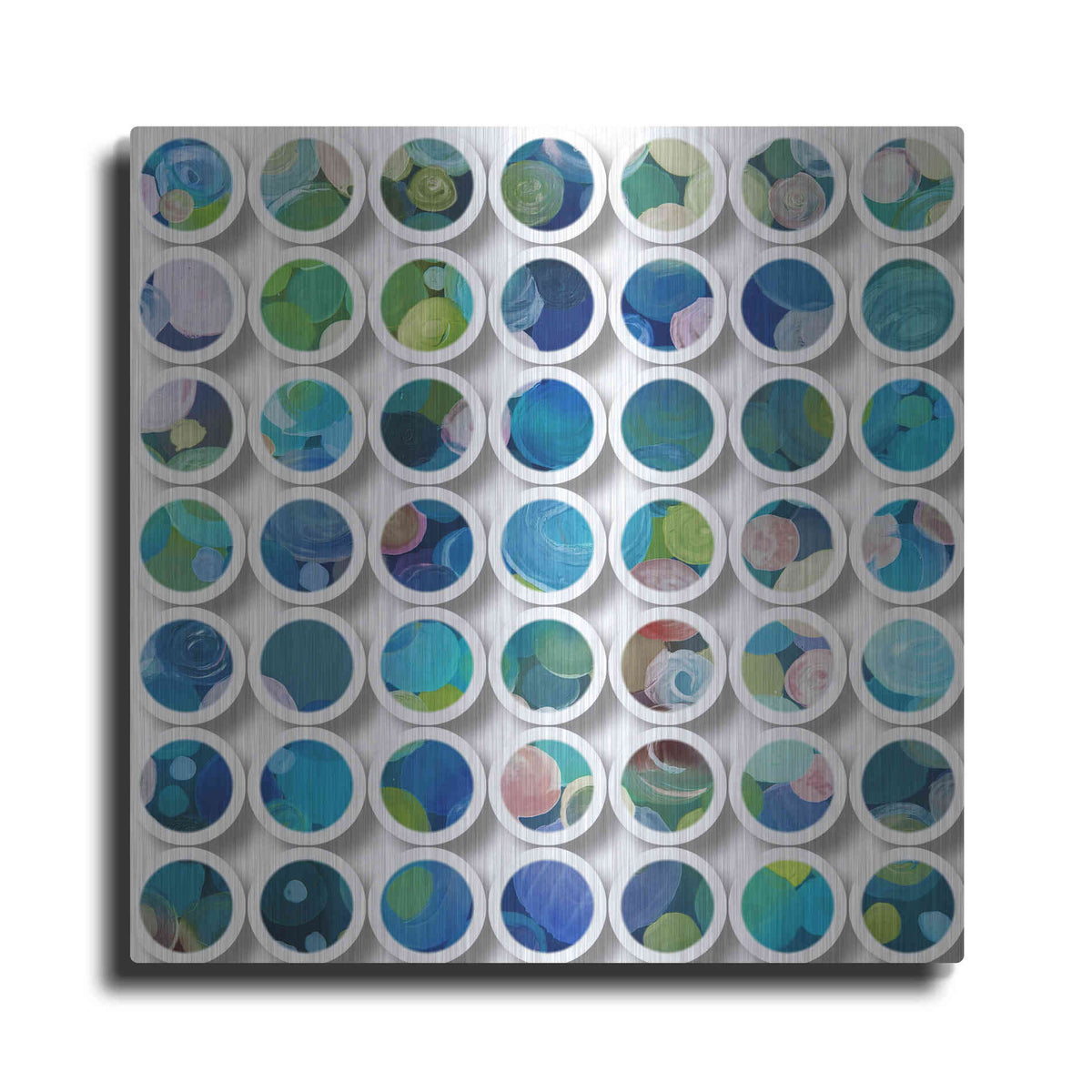 Luxe Metal Art 'Industrial Mixed Media Circles' by Irena Orlov, Metal Wall Art