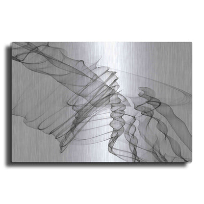 Luxe Metal Art 'Abstract Black and White 19-22-36' by Irena Orlov, Metal Wall Art