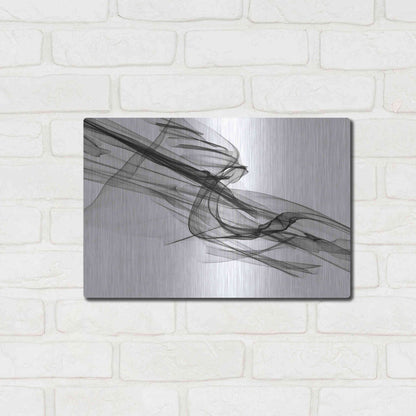 Luxe Metal Art 'Abstract Black and White 19-48' by Irena Orlov, Metal Wall Art,16x12
