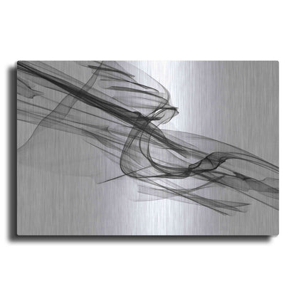 Luxe Metal Art 'Abstract Black and White 19-48' by Irena Orlov, Metal Wall Art