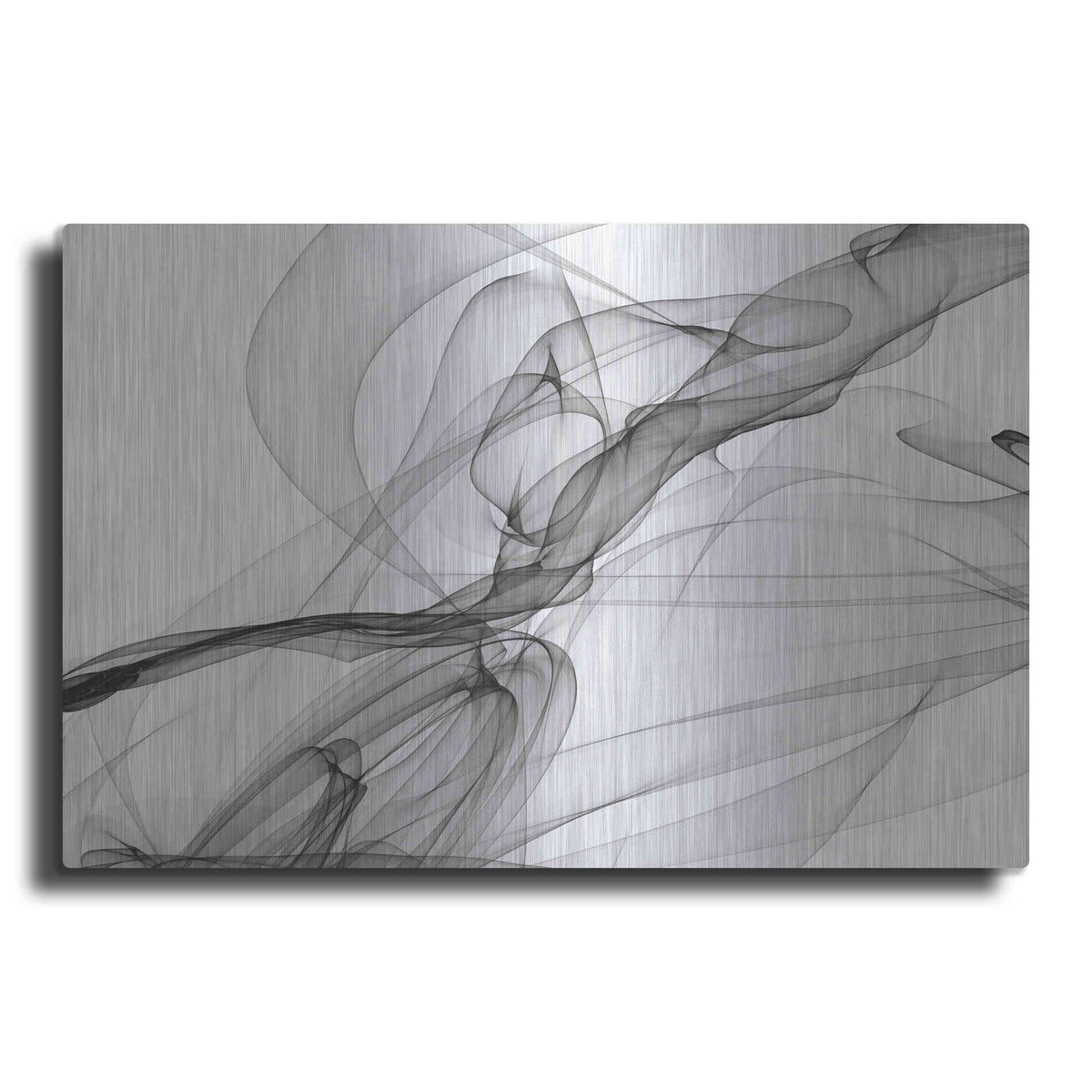 Luxe Metal Art 'Abstract Black and White 18-21' by Irena Orlov, Metal Wall Art