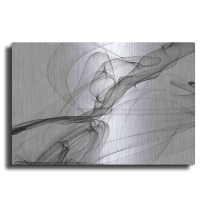 Luxe Metal Art 'Abstract Black and White 18-21' by Irena Orlov, Metal Wall Art