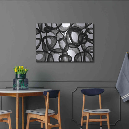 Luxe Metal Art 'Abstract Black and White 2015' by Irena Orlov, Metal Wall Art,36x24