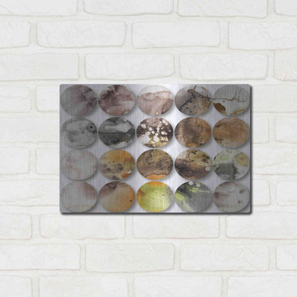 Luxe Metal Art 'Watercolor Colorful Circles 3' by Irena Orlov, Metal Wall Art,16x12