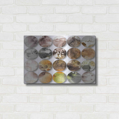 Luxe Metal Art 'Watercolor Colorful Circles 3' by Irena Orlov, Metal Wall Art,24x16