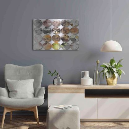 Luxe Metal Art 'Watercolor Colorful Circles 3' by Irena Orlov, Metal Wall Art,24x16