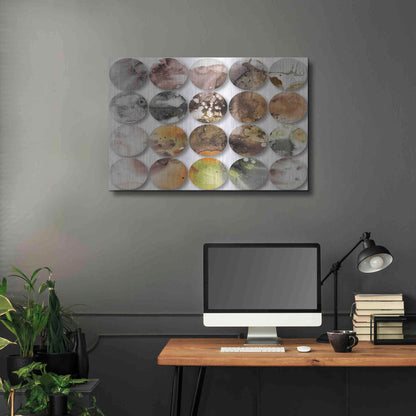 Luxe Metal Art 'Watercolor Colorful Circles 3' by Irena Orlov, Metal Wall Art,36x24